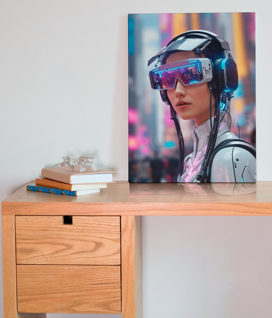 Cyberpunk Girl Digital Print Art | | Science Fiction Poster ...