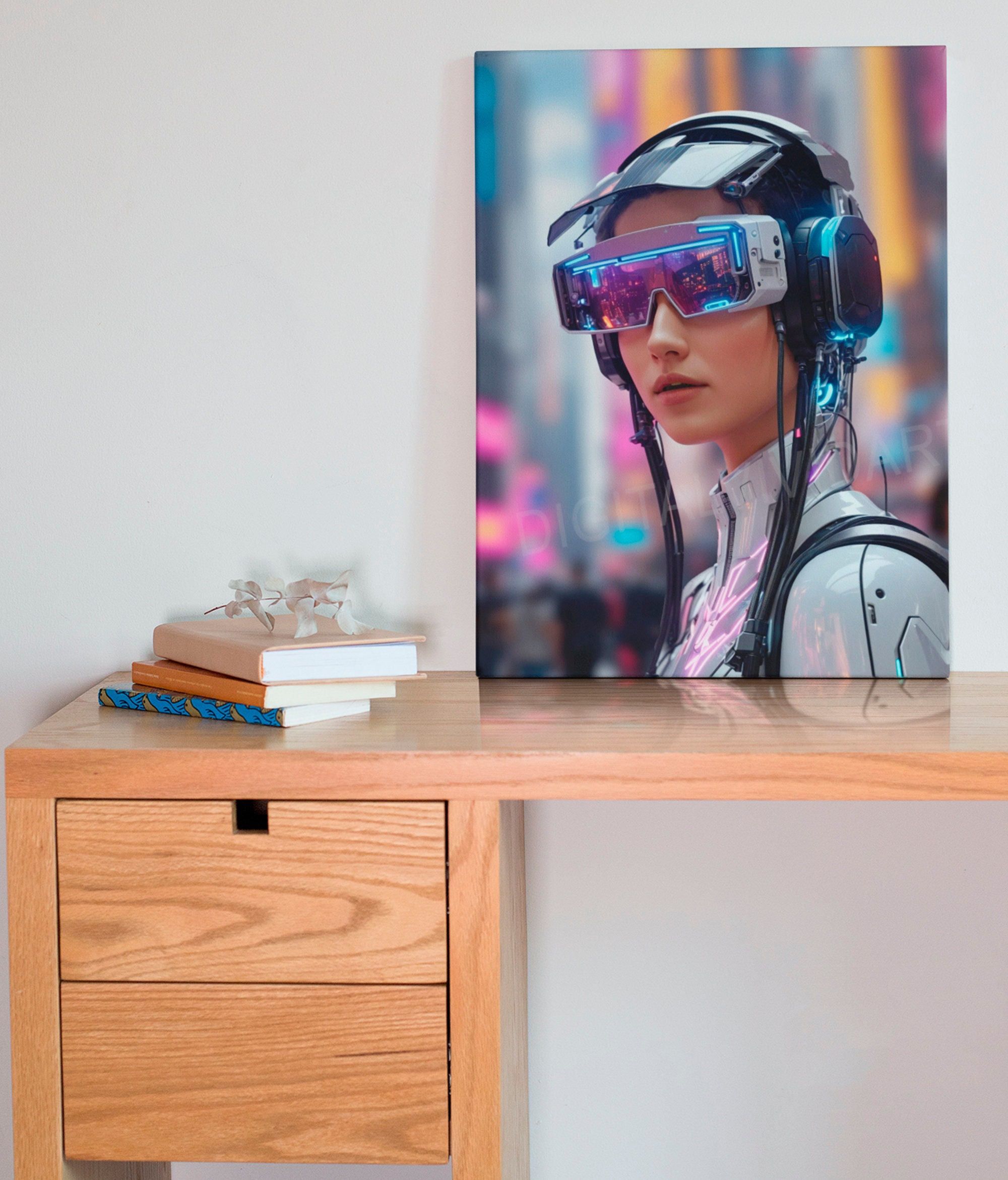 Cyberpunk Girl Digital Print Art | | Science Fiction Poster ...