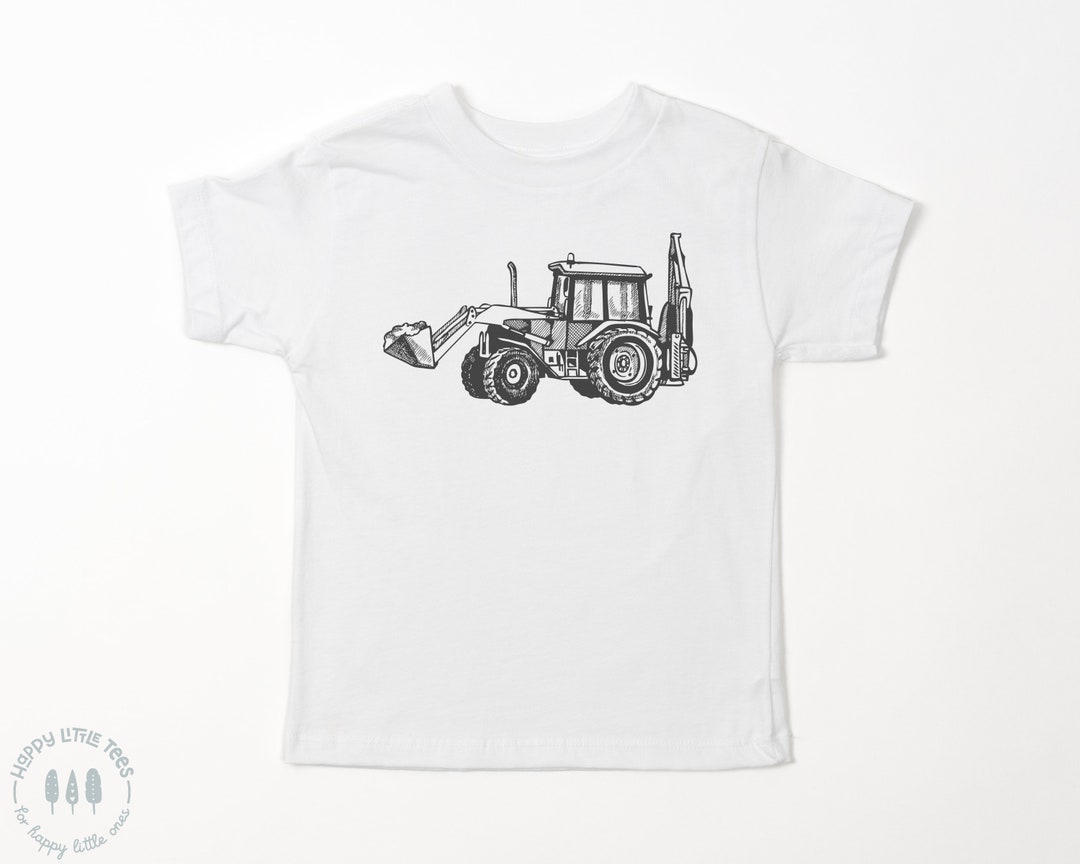 Backhoe Toddler Shirt Construction Equipment Shirt for Kids Backhoe