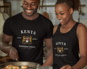 Kenyan Shirt, Kenya Gift, Kenyan Flag Shirt, EST 1963 Independence Tee, East Africa Souvenir, Unisex Kenya Tee, Kenya Heritage TShirt