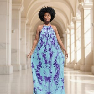 Backless Dera Dress WITH Inbuilt Bra + Pockets | Swahili Dirac Kaftan | Rückenfreies Deera Maxi Kleid I Made in Kenya | Ships From Germany