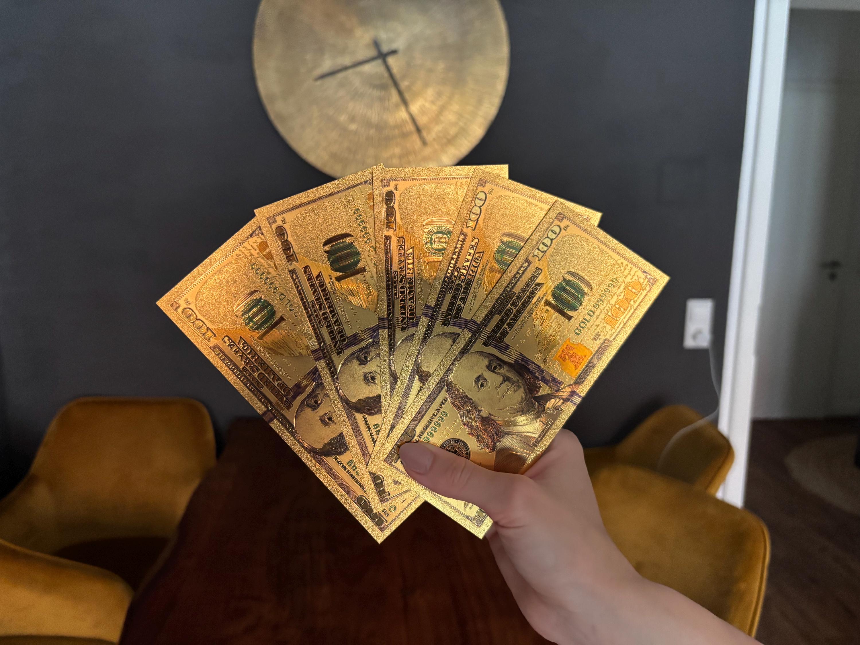Gold foil 100 bill - Etsy 日本