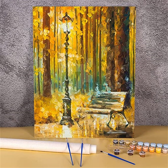Digital Painting Full Set Paris Cafe DIY Oil Painting Board Etsy