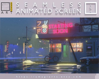 Winter Stream Overlay Bundle: Animated Starting Screen (Digital Download)