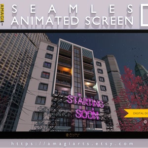 Lofi Stream Screen, Neon Sign, Twitch Screen, Stream Ended, Night Vibes Twitch, Sunset City Overlay, Lofi Aesthetic, Twitch Stream