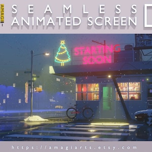 Gemütliches Weihnachts Stream Overlay: Animierte Twitch Screens (Digitaler Download)