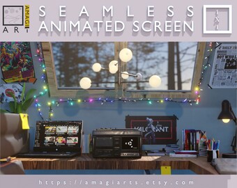 Cozy Anime and Lofi Animated Overlays and Backgrounds - Stream  OBS Overlays, Twitch & YouTube Overlays, and Virtual Backgrounds for Zoom