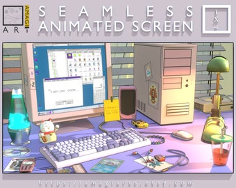 Retro Twitch Overlay Bundle: Animated Stream Screens (Digital Download)