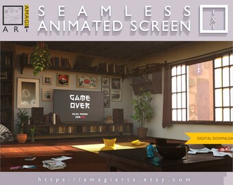 Custom Animated Overlays and Backgrounds - Cozy Twitch and Vtuber Backgrounds, Gaming Room Overlays, Webcam Overlays, and Zoom Backgrounds