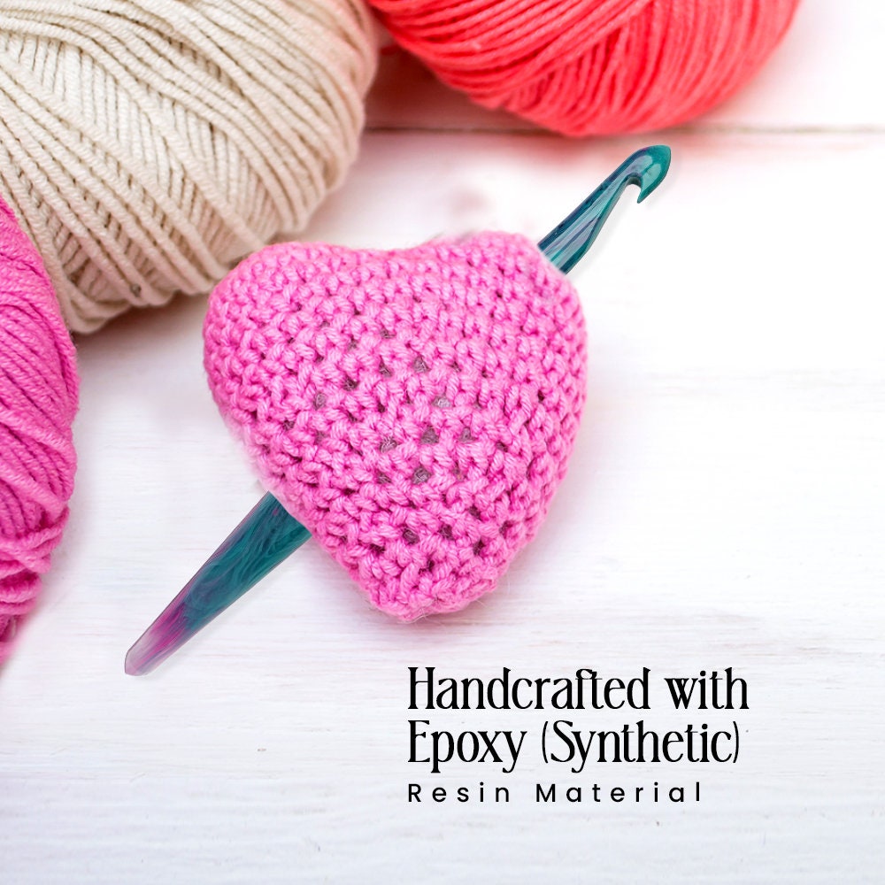  Ommi Ergonomic Handle Crochet Hooks, Handcrafted 7'' Crochet  Hook, Knitting Needle, Craft Yarn Weave