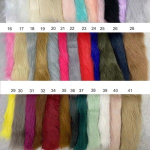 Pure Color Fox Faux Fur Fabric,Fuzzy Long Pile Fun Fur for DIY Craft,Headband,Boot Cuffs,Rug,Coat,Jacket,Pompoms,Slide Slipper,Shoes,Fur Bag