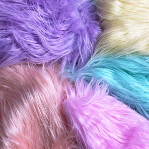 Shaggy Faux Fur Fabric,Super Long Pile Fur,Soft Fluffy Fur Supplies for Fursuit Cosplay Costume Photo Prop Toys DIY Arts Crafts Throw Pillow