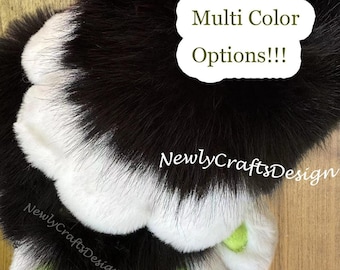Guantes de pata de fursuit, pata de cachorro, patas de animal peludo, guantes de fursuit, guantes de gato, gatito, lobo, cosplay, patas de mano para Halloween, fiesta de Navidad, juego de mascotas