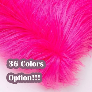 May include: Close-up of a bright pink fluffy fabric. The text "36 Colors Option!!!" is visible in the bottom left corner of the image.