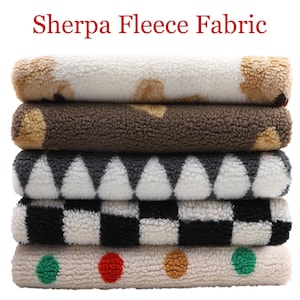 Warm Lamb Wool Fabric, Sherpa Fabric,Lamb Faux Fur,Jacket Lining Fabric,Winter Fabric,Sherpa Fleece for Sweater Cushion Blanket, By The Yard