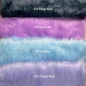 Lussuoso tessuto in pelliccia di volpe, peluche a pelo lungo, finta pelliccia finta per colletto del cappotto, costumi cosplay, sciarpa, polsini, coperta, tappeto, tuta, fascia per l'orecchio parziale.