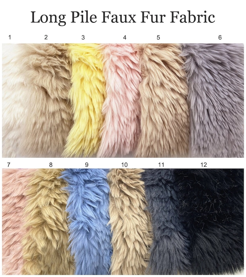 Solid Faux Fur Fabric,long Pile Shaggy Furs,fun Fur for DIY Crafts