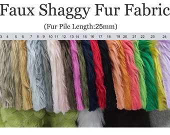 Solid Shaggy Faux Fur,Luxury Long Pile Fake Fur Fabric for Coats Costumes Scarfs Rugs Props Apparel Cosplay Costumes Crafts Sewing Doll Hair