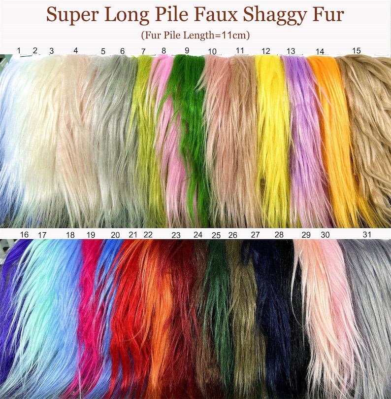 Burgundy Red Faux Fur Fabric,super Long Pile Shaggy Fur for Fursuit ...