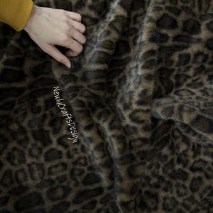 Leopard Print Faux Fur, Punk Style Gothic Animal Print Leopard Cheetah Panther Fabric for Fursuit Costumes Cosplay Coat Jacket Bags Cushion