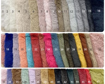 Faux Fur Fabric, Fursuit Material, Rex Rabbit Minky Plush Fake Fur Fabric for Costume Stuffed Toys Quilting Rug Shoemaking Upholstery Fabric