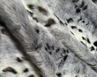 Piel sintética con estampado de leopardo, tejido polar con estampado de gato jacquard para disfraces de Halloween, cosplay, tapicería, peluches, trajes de piel y mantas.