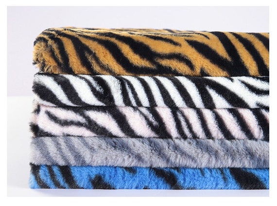 Animal Pattern Rabbit Fake Fur,Super Soft Plush Zebra Print Faux Fur,Minky Blanket Fabric,Stuffed Toys Sewing Fabric,Fursuit Fur,Photo Props