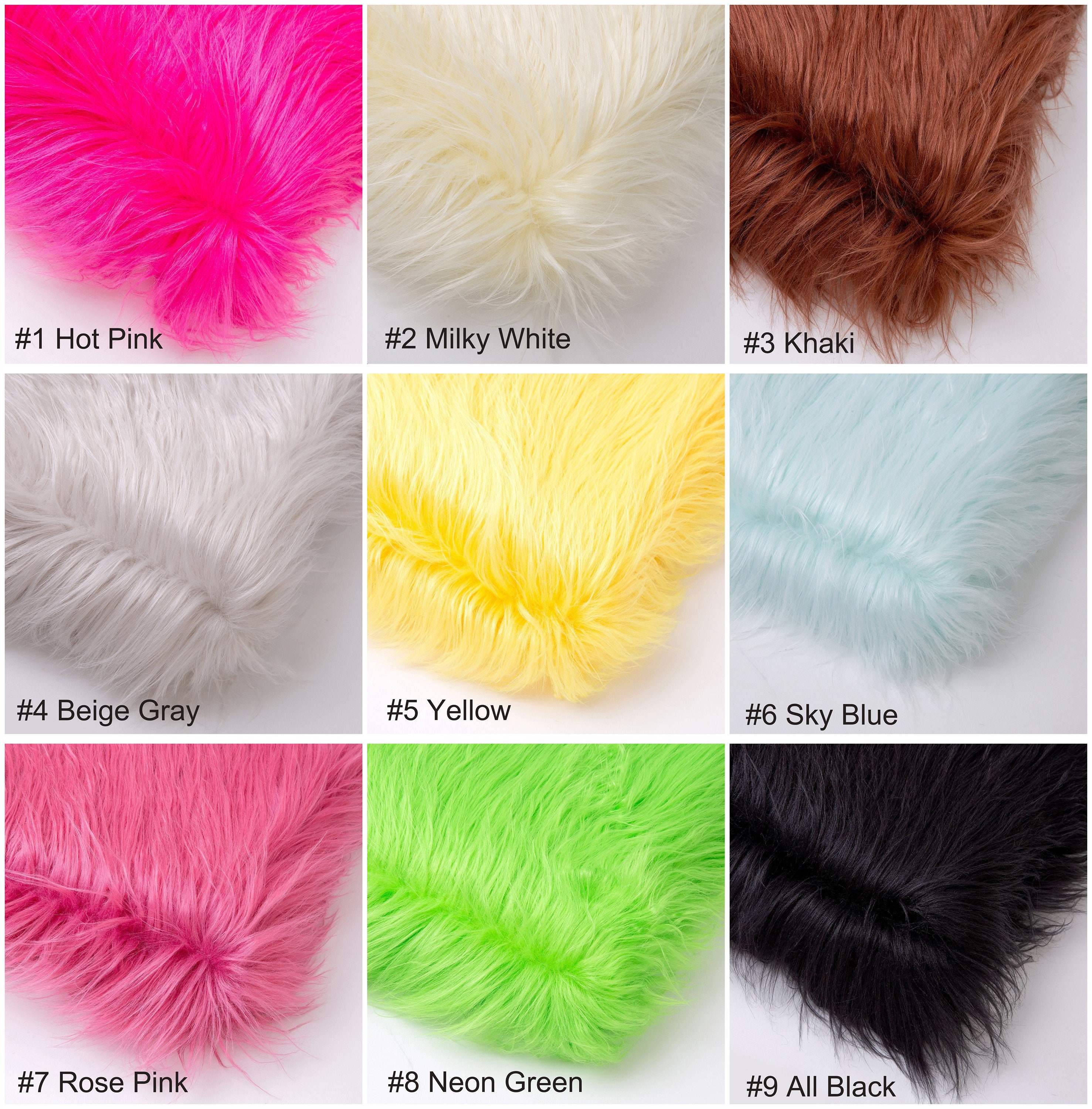 Extra Long Pile Shaggy Furs,solid Color Faux Fur Fabric,luxury Plush ...