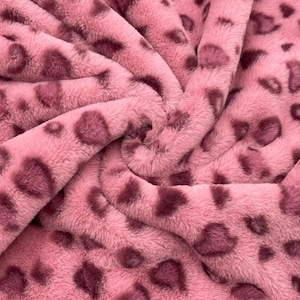 Rosa Herz Weicher Kunstpelz-Stoff, niedliches Herz-Druck-Kunstpelz für Halswärmer-Schal-Winter-Mantel-Daunenjacke Fursuit Kostüme Spielzeug-Rutschen-Hausschuhe