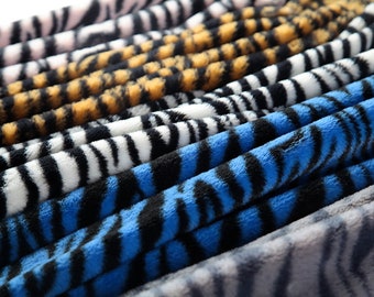 Animal Pattern Faux Fur,Cat Cow Tiger Leopard Print Rabbit Fake Fur for DIY Crafts,Costumes,Fursuit Paws,Sewing Supplies,Pompoms,Photo Props