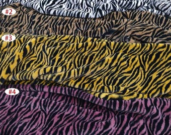 Zebra Print Plush Faux Fur Fabric,Soft Plush Fabric for Coat,Cosplay,Fursuit,Furniture Upholstery,Pillows Custion,Stuffed Toys Making Fabric