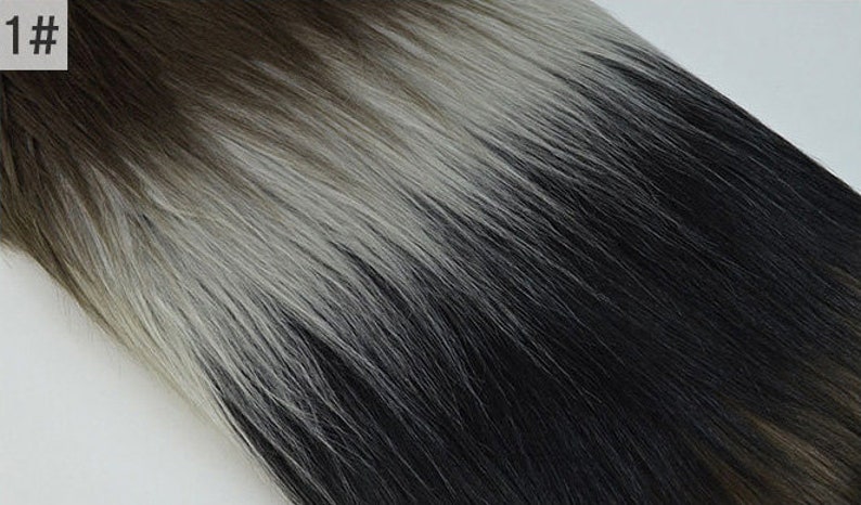 Rainbow Gradient Tie Dye Faux Fur,Long Pile Shaggy Faux Fur Fabric Cosplay Costume Material,Fursuit Tail,Newborn Photo Prop,Luxury Craft Fur Style - 1