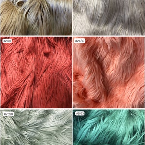 Long Pile Faux Fur Fabric,multi Colored Shaggy Furs,cosplay Costumes ...