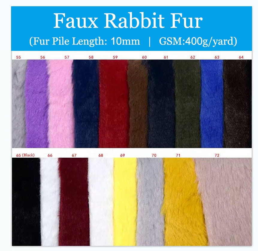 Real Rabbit Fur Yarn Rabbit Soft Faux Fur Solid Fabric, Plush Fabric Fursuit Fur Blanket ...