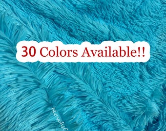 Long Pile Faux Fur 35mm Fuzzy Fur Fabric, High Pile Synthetic Fake Fur for Fursuit Cosplay Material Plush Toys Pet Bed Fur Bags Rugs Pillows