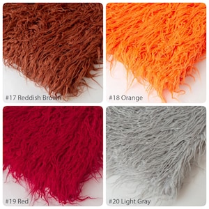 Mongolian Short Pile Soft Faux Fur Fabric Light Lavender