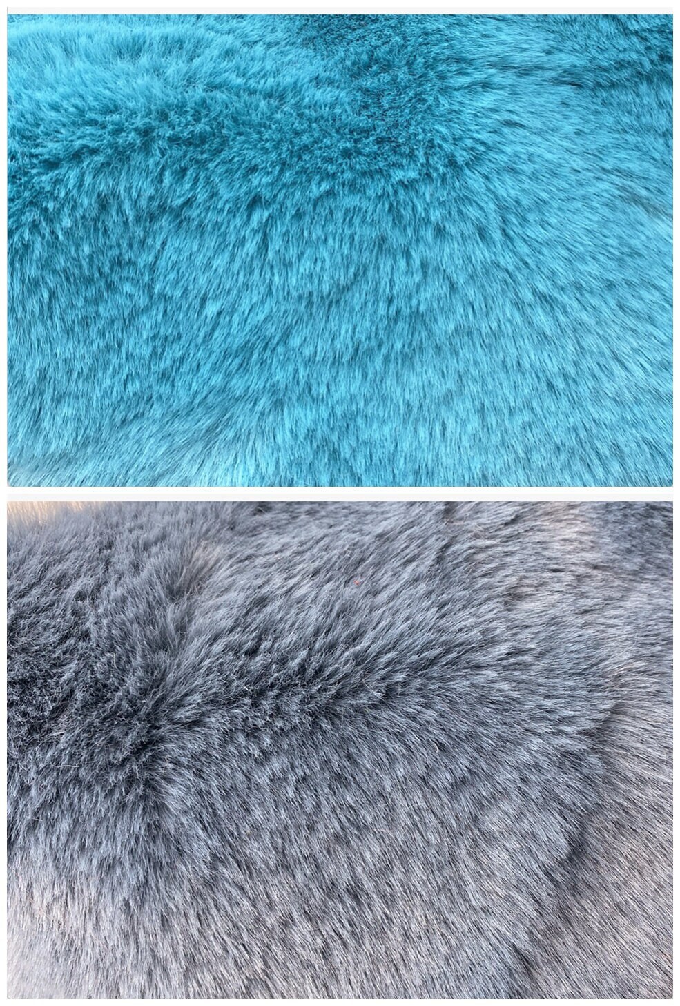 Fluffy Faux Fur Fabric,turquoise Blue Rabbit Fur for DIY Craft Supplies ...