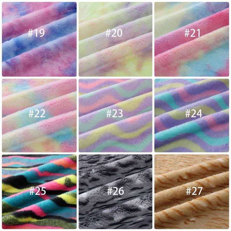 Soft Faux Rabbit Bunny Fur, Short Pile Plush Toys Fabric, Unicorn Rainbow Gradient Faux Fur Fabric for Fursuit, Cosplay Costume, Photo Prop, Trim, Throw Pillow, Crafts, DIY Costume Crafts Furry Fabric Blanket, Ultra Soft 0.5" Short Pile Rabbit Fur Fabric for Fur Bags Fur Hat Winter Headband Pompoms Slide Slippers Clothing Fur Collar Coat Fabric, Home Decor, Stuffed Toys Making