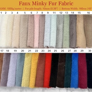 Mink Soft Faux Fur Fabric, Faux Rabbit Fur Fabric,Luxury Mink Fur for Pillows,Blankets,Stuffed Toys Making,Clothing,Costumes,Cosplay,Fursuit