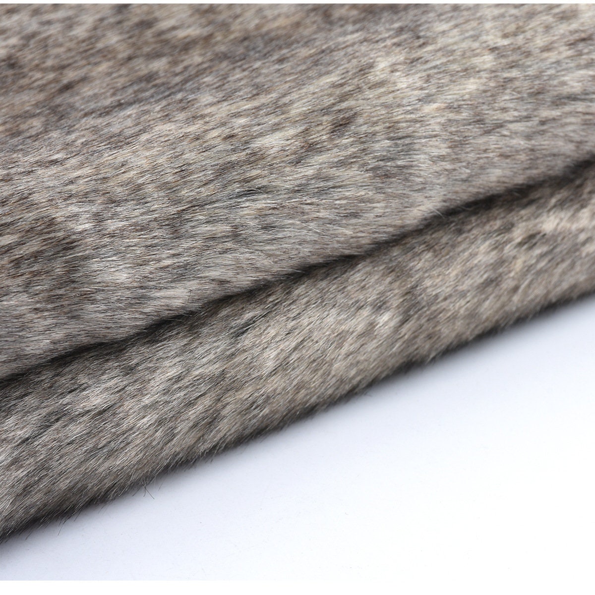 Fox Faux Fur Fabric Natural Gradient Fade Gray Fox Fur Long Etsy