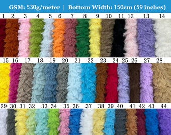 Curly Rabbit Faux Fur Fabric,Plush Fur for Teddy Bear Making,DIY Crafts,Pet Beds,Photo Props,Fursuit,Stuffed Toys Sewing Fabric Sold by Yard