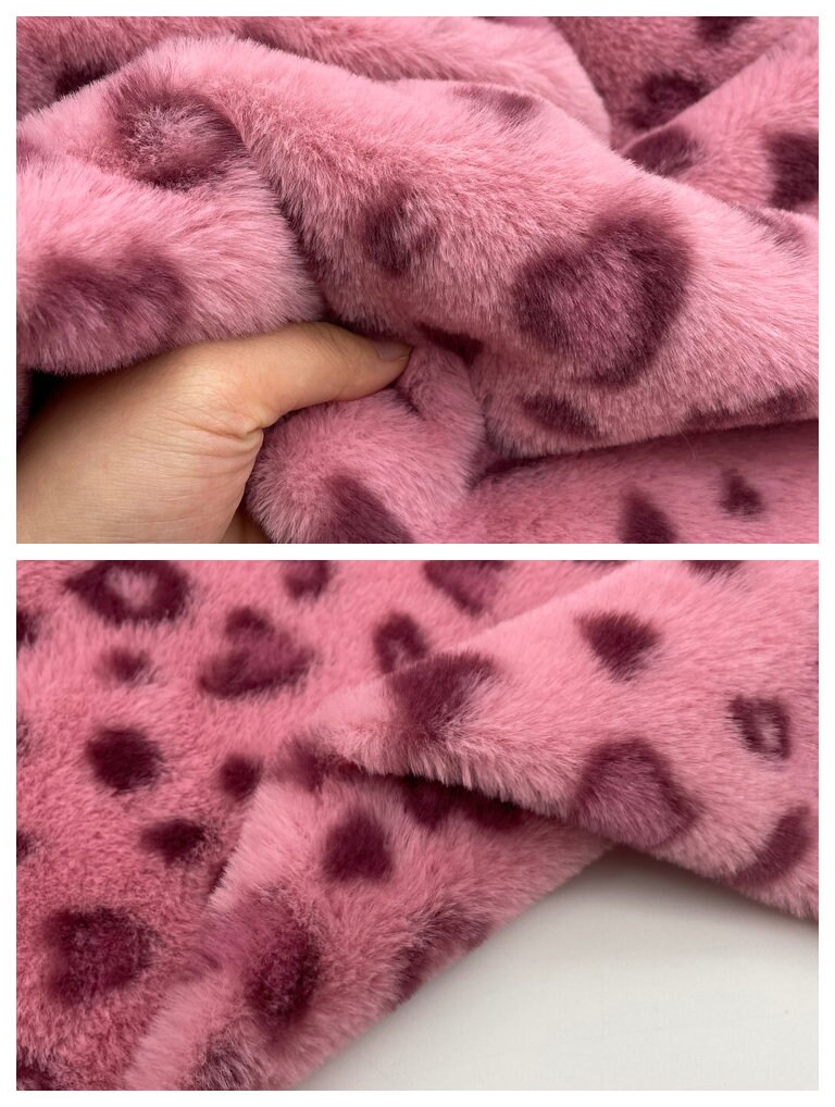 Pink Heart Faux Fur Boots