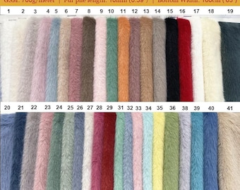 Solid Minky Rabbit Short Pile Faux Fur Fabric for Fursuit, Cosplay Costume,Photo Prop,Throw Pillow,Crafts,Trim, Handmade Stuffed Toys Sewing