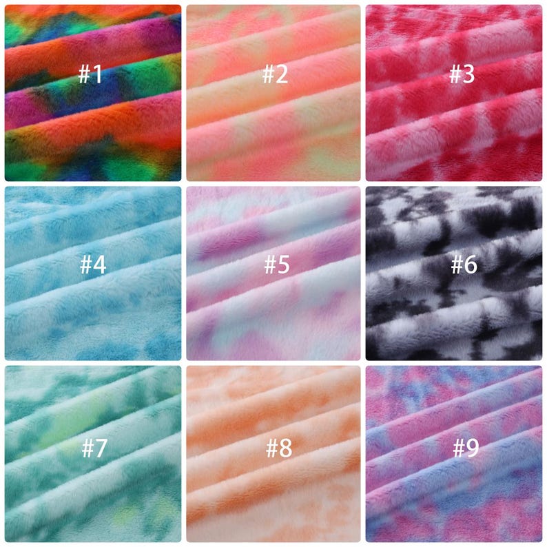 Soft Faux Rabbit Bunny Fur, Short Pile Plush Toys Fabric, Unicorn Rainbow Gradient Faux Fur Fabric for Fursuit, Cosplay Costume, Photo Prop, Trim, Throw Pillow, Crafts, DIY Costume Crafts Furry Fabric Blanket, Ultra Soft 0.5" Short Pile Rabbit Fur Fabric for Fur Bags Fur Hat Winter Headband Pompoms Slide Slippers Clothing Fur Collar Coat Fabric, Home Decor, Stuffed Toys Making