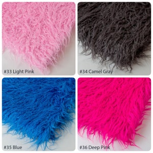 Mongolian Short Pile Soft Faux Fur Fabric Light Lavender main image 0