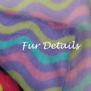 Soft Faux Rabbit Bunny Fur, Short Pile Plush Toys Fabric, Unicorn Rainbow Gradient Faux Fur Fabric for Fursuit, Cosplay Costume, Photo Prop, Trim, Throw Pillow, Crafts, DIY Costume Crafts Furry Fabric Blanket, Ultra Soft 0.5" Short Pile Rabbit Fur Fabric for Fur Bags Fur Hat Winter Headband Pompoms Slide Slippers Clothing Fur Collar Coat Fabric, Home Decor, Stuffed Toys Making