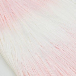 Rainbow Gradient Tie Dye Faux Fur,Long Pile Shaggy Faux Fur Fabric Cosplay Costume Material,Fursuit Tail,Newborn Photo Prop,Luxury Craft Fur Style - 3