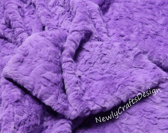 Tessuto in pelliccia sintetica viola, soffice pelliccia di coniglio Minky peluche per costumi da fursuit cosplay, colletto di cappotto, cuscino da tiro, giocattoli, cuccia per animali domestici, accessori per foto fai da te
