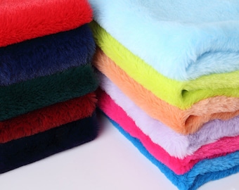 Vegan Faux Fur Fabric,Furry Rabbit Fur,Fun Fur for Coat Collar Scarf Pillow Cushion Shoes Slide Slippers Blanket Rugs,Photo Props,Pompoms