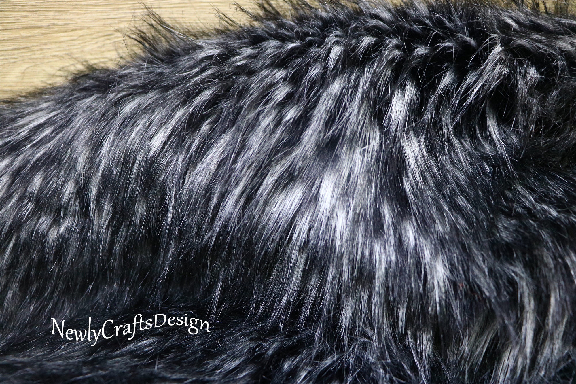 Faux Fur Wolf Paw Hood with Mitts - Gray & Black Faux Fur Wolf Hood Scarf - Women main image 2
